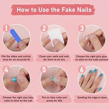 Chic French Tip Press on Nails - Medium Coffin Style