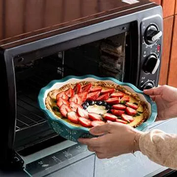 Wisenvoy Ceramic Deep Dish Pie Pan - Stylish & Functional Bakeware