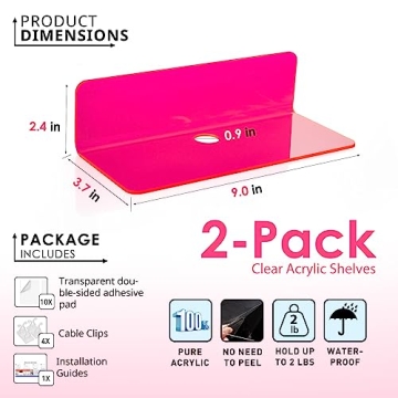 Stylish OAPRIRE Floating Shelves Set of 2 for Home Decor