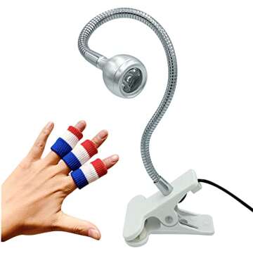 ZOELASS Big Chip 395nm Flash Cure lamp for Gel Nails with Gooseneck and clamp Portable UV Blacklight...