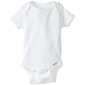 Gerber Brand 4 Pack Bodysuits Brand, White, 0-3 Months