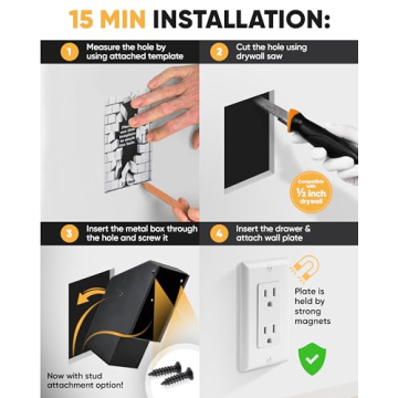 Elder Welder® Hidden Wall Outlet Safe with Key Lock
