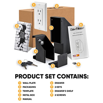 Elder Welder® Hidden Wall Outlet Safe with Key Lock