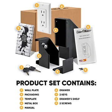 Elder Welder® Hidden Wall Outlet Safe with Key Lock