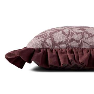 Plum Purple Floral Throw Pillow from Chris Loves Julia