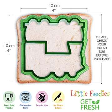 [20-Piece Set] Sandwich Cutters for Kids - 5 Sandwich Cutter Shapes, 5 Vegetable Cutters and FREE 10 Bento Decorations
