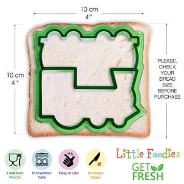 [20-Piece Set] Sandwich Cutters for Kids - 5 Sandwich Cutter Shapes, 5 Vegetable Cutters and FREE 10 Bento Decorations