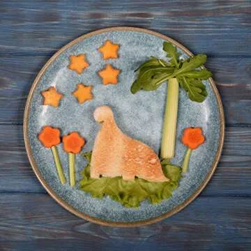 [20-Piece Set] Sandwich Cutters for Kids - 5 Sandwich Cutter Shapes, 5 Vegetable Cutters and FREE 10 Bento Decorations