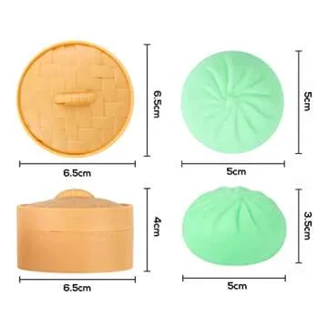 CAPOLARE Colorful Dumpling Squishy Stress Balls Sensory Toys Fidgets, Pop It Stress Ball Squishy Toys, Fidget Toys Pop Its Squishies Fidget Pack (4PCS)