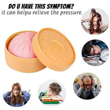 CAPOLARE Colorful Dumpling Squishy Stress Balls Sensory Toys Fidgets, Pop It Stress Ball Squishy Toys, Fidget Toys Pop Its Squishies Fidget Pack (4PCS)