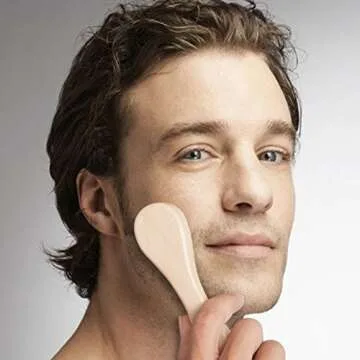 Wooden Facial Cleansing Brush Natural Bristles Wood Handle Wash Clean Exfoliate Scrub Cleaning Brushing Exfoliating Exfoliation Skin Care Face Cleanser Brushes 2 Pack Set