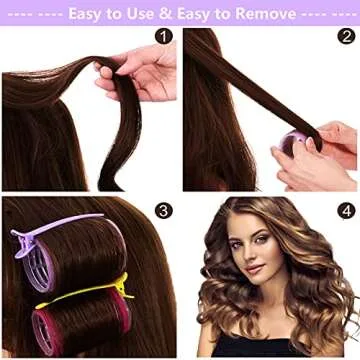 Hair Rollers Set, 61pcs 3 Sizes with Clips & Comb Self Grip Holding Hair Rollers Curlers for Long Medium Short Thick Fine Thin Hair Bangs Volume,Travel Bag Packag