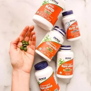 NOW Foods Supplements, Organic Chlorella 500 mg with naturally occurring Chlorophyll, Beta-Carotene, mixed Carotenoids, Vitamin C, Iron and Protein, 200 Tablets