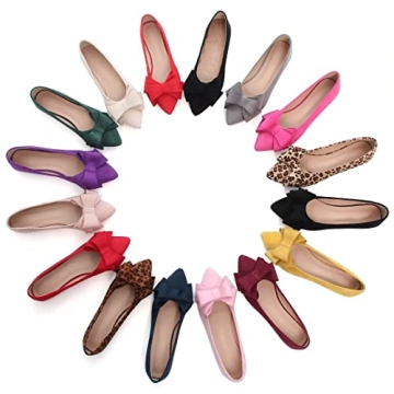 Elegant Stunner Bowknot Flats for Women Comfortable Red