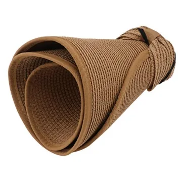 OULII Women Foldable Roll Up Wide Brim Bowknot Summer Beach Sun Visor Straw Hat Cap (Khaki)