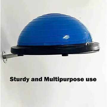 Wall Mounted Stainless Steel Exercise Ball Holder, Sturdy Yoga Ball Storage Rack, Stability ball Display Holder, for Exercise/Yoga/Stability Balls 32 cm to 86 cm (13" to 34"), With mounting screws