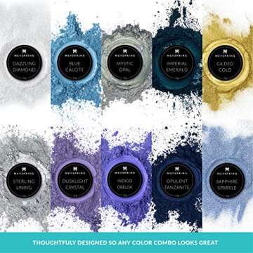 MEYSPRING Geode Art Collection - The Ultimate Set of Epoxy Resin Color Pigment with Resin Art Online Course - Metallic Pigment, Mica Powder, and Fine Glitter - Resin Supplies