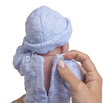 JC Toys - Mini La Newborn First Day | Anatomically Correct Real Boy Baby Doll | 9.5" All-Vinyl | Includes Knit Outfit, Hat and Pacifier | Designed by Berenguer | Ages 2+
