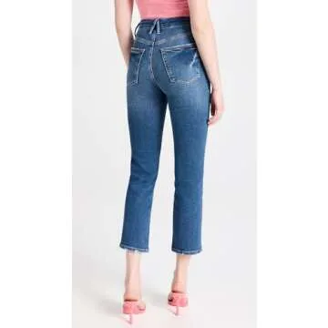 Good American Good Legs Women's Straight Jeans in Blue