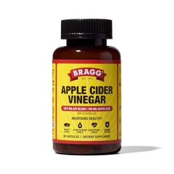 Bragg ACV Capsules with Vitamin D and Zinc for Immune Support