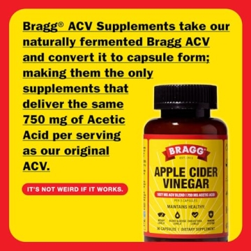 Bragg ACV Capsules with Vitamin D and Zinc for Immune Support