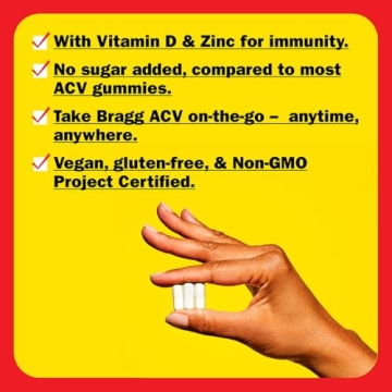 Bragg ACV Capsules with Vitamin D and Zinc for Immune Support