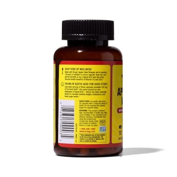 Bragg ACV Capsules with Vitamin D and Zinc for Immune Support