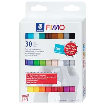 Staedtler FIMO Soft Polymer Clay Starter Kit - 30 Assorted Colors for Crafting & Jewelry