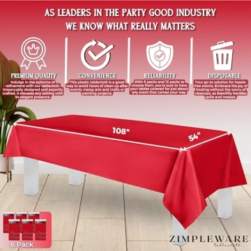 Durable Red Disposable Tablecloths for Every Occasion