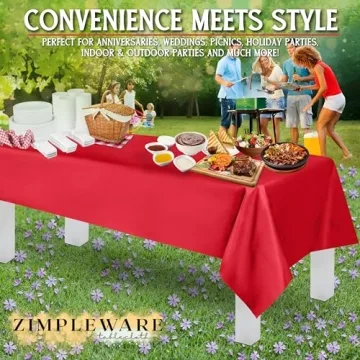 Durable Red Disposable Tablecloths for Every Occasion