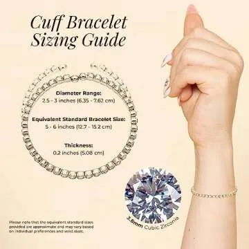 HOT JEWELRY BOX 14K Gold Plated Tennis Bracelet | Gold Bangle Jewelry Bracelets for Women | Aesthetic Accessories with Exquisite CZ and Adjustable Memory Wire for Easy Fit on Any Wrist size