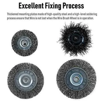 TILAX Wire Brush Wheel Cup Brush Set 6 Piece, Wire Brush for Drill 1/4 Inch Arbor 0.012 Inch Coarse Carbon Steel Crimped Wire Wheel for Cleaning Rust, Stripping and Abrasive, for Drill Attachment