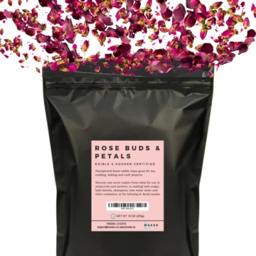 Dried Rose Petals and Buds - Edible Flowers for Crafts and Baking