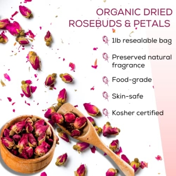 Dried Rose Petals and Buds - Edible Flowers for Crafts and Baking