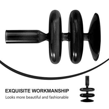 KESYOO Glass Taper Candle Holder Candlestick Holders Pillar Candle Stand Home Decor for Wedding Valentines Day Birthday Party Centerpiece Black