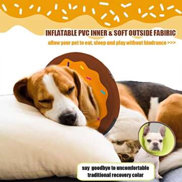 Dog Donut Collar for Small Dogs and Cats - Inflatable E Collar