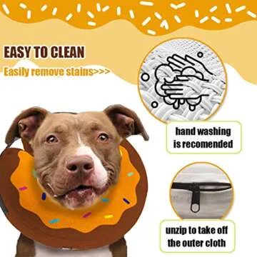 Dog Donut Collar for Small Dogs and Cats - Inflatable E Collar