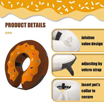 Dog Donut Collar for Small Dogs and Cats - Inflatable E Collar