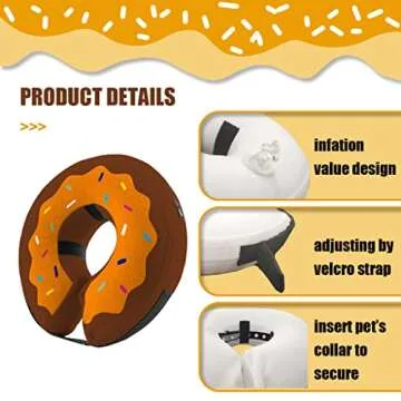 Dog Donut Collar for Small Dogs and Cats - Inflatable E Collar