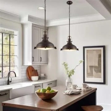 Kira Home Beacon Industrial Farmhouse Pendant Light