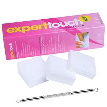 975 Pieces Lint Free Nail Art Gel Polish Remover Cotton Pad Nail Wipe With 1 Pcs Cuticle Double Head Pusher Remover Tool