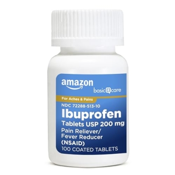 Amazon Basic Care Ibuprofen Tablets 200 mg Pain Relief