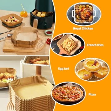 150pcs Non-Stick Air Fryer Paper Liners - 8.7 Inch
