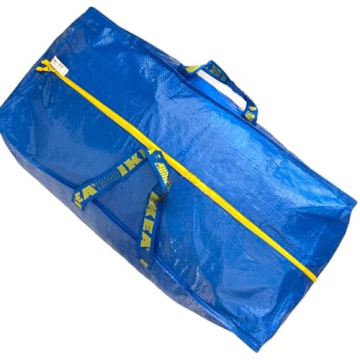 IKEA Frakta Storage Bag with Backpack Straps for Easy Carry