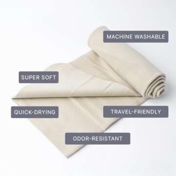 WeGym Suede Sweat Towel for Yoga, Pilates, Hot Yoga, Home Workouts, Gym - Soft Absorbent Quick Dry H...