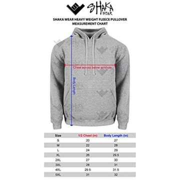 Durable Shaka Wear Men’s Heavyweight Hoodie Sweatshirt