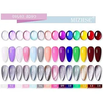 MIZHSE Silver Cat Eye Gel Polish for Stunning Nail Art