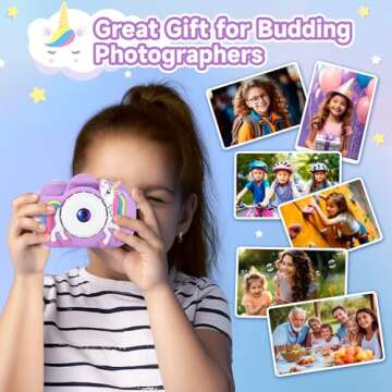 Kids Camera Digital Camera 48MP, HD Video, 32GB SD Card - Perfect for Children Ages 3-8!