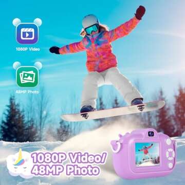 Kids Digital Camera 48MP for Age 3-8 - Perfect Gifts