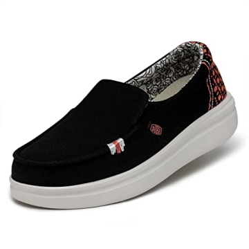Hey Dude Women's Misty Rise Black Palm Size 8 | Women's Shoes | Women's Slip On Shoes | Comfortable ...